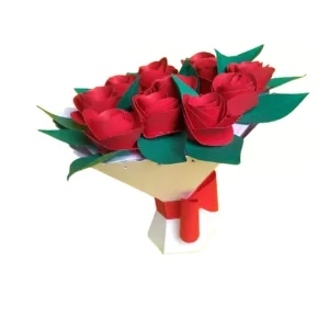 Caixa Buquet Artesanal de Mini Rosas