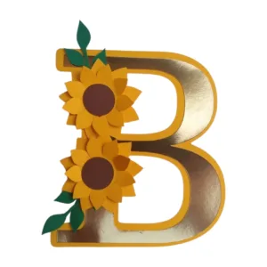 Topo Girassol Letra Inicial B