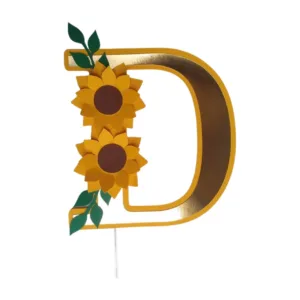 Topo Girassol Letra Inicial D