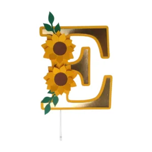 Topo Girassol Letra Inicial E