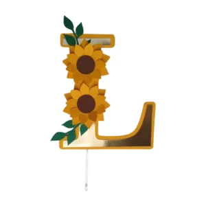 Topo Girassol Letra Inicial L
