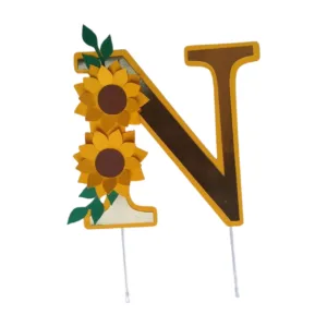 Topo Girassol Letra Inicial N