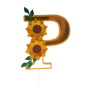 Topo Girassol Letra Inicial P
