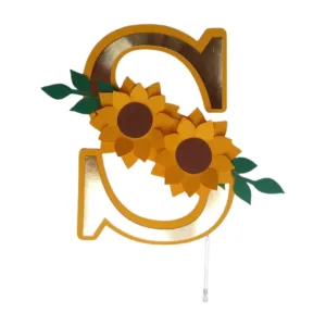 Topo Girassol Letra Inicial S