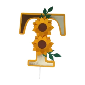 Topo Girassol Letra Inicial T