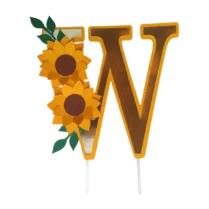 Topo Girassol Letra Inicial W