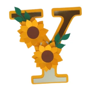 Topo Girassol Letra Inicial Y