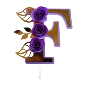 Topo de bolo letra inicial F