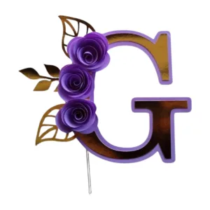 Topo de bolo letra inicial G