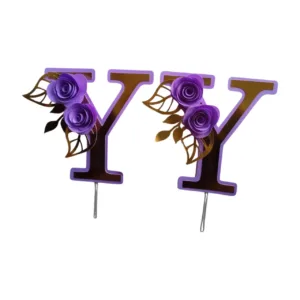 Topo de bolo letra inicial Y