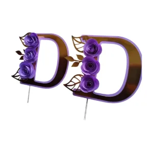 Topo de bolo letra inicial D