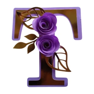 Topo de bolo letra inicial T