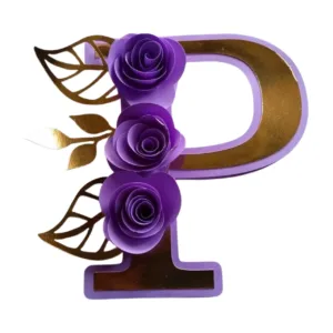 Topo de bolo letra inicial P