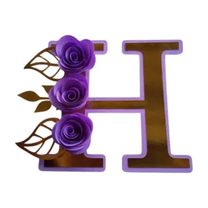 Topo de bolo letra inicial H