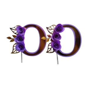 Topo de bolo letra inicial O