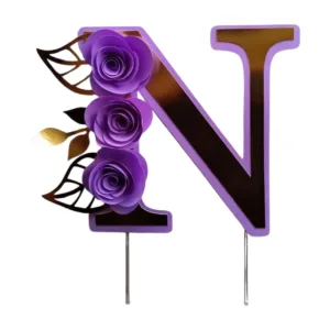 Topo de bolo letra inicial N